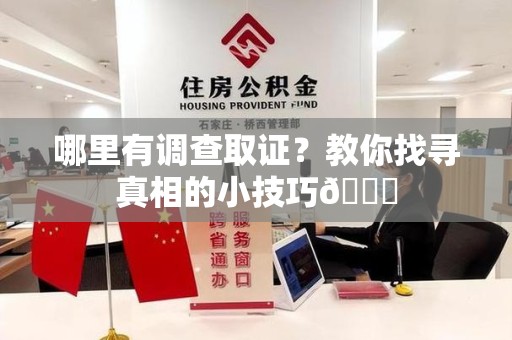 信丰哪里有调查取证？教你找寻真相的小技巧😎