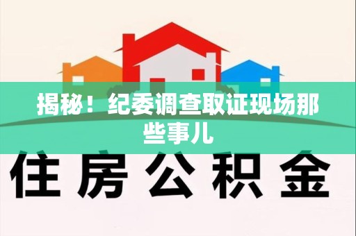 信丰揭秘！纪委调查取证现场那些事儿