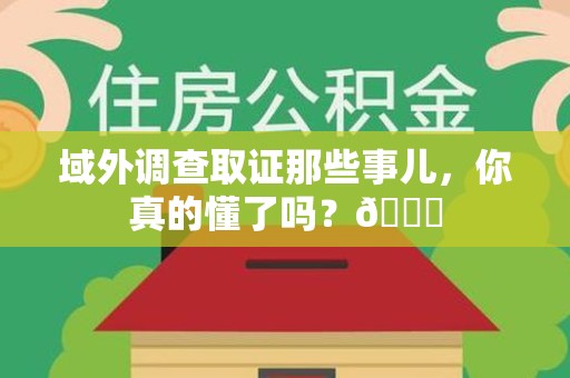 信丰域外调查取证那些事儿，你真的懂了吗？😎