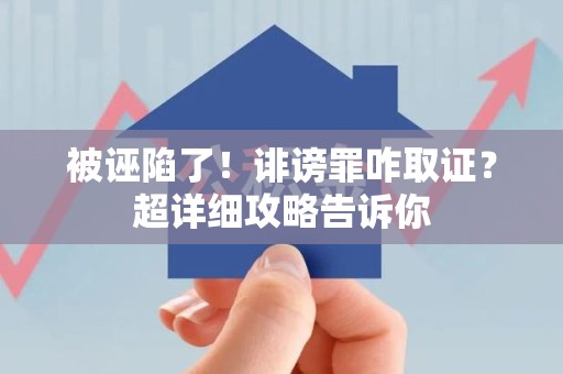 信丰被诬陷了！诽谤罪咋取证？超详细攻略告诉你